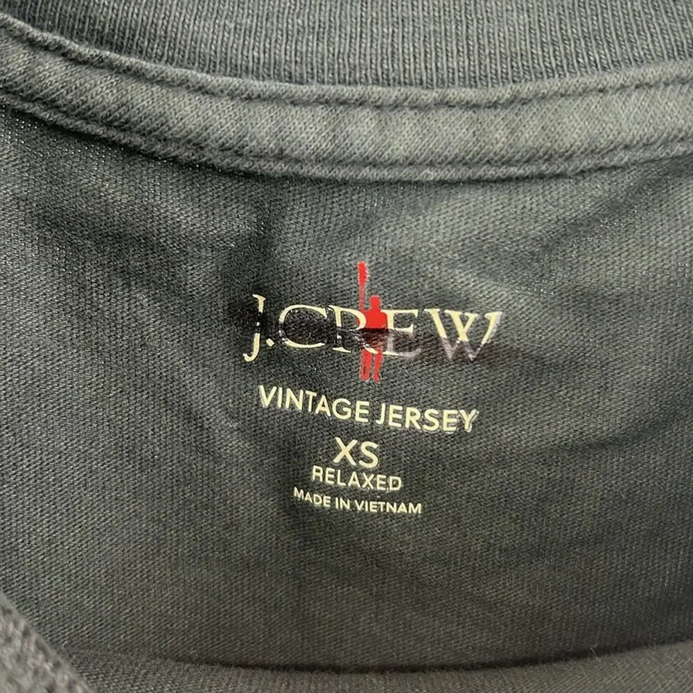 J. Crew Men's Vintage-wash cotton graphic T-shirt - Black - XS - NWT